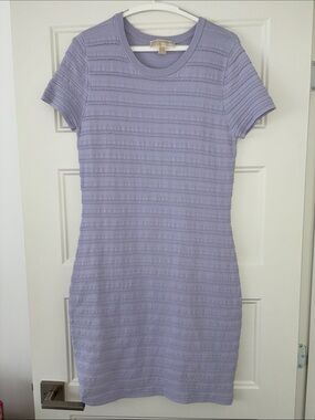 MICHAEL Michael Kors Lavender Short-Sleeve Knit Mini Dress